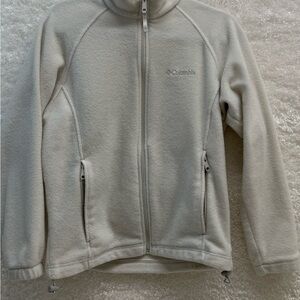 Columbia Women's White Fleece Jacket size small
